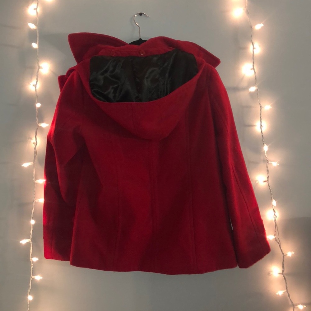 calvin klein red pea coat - Picture 7 of 8